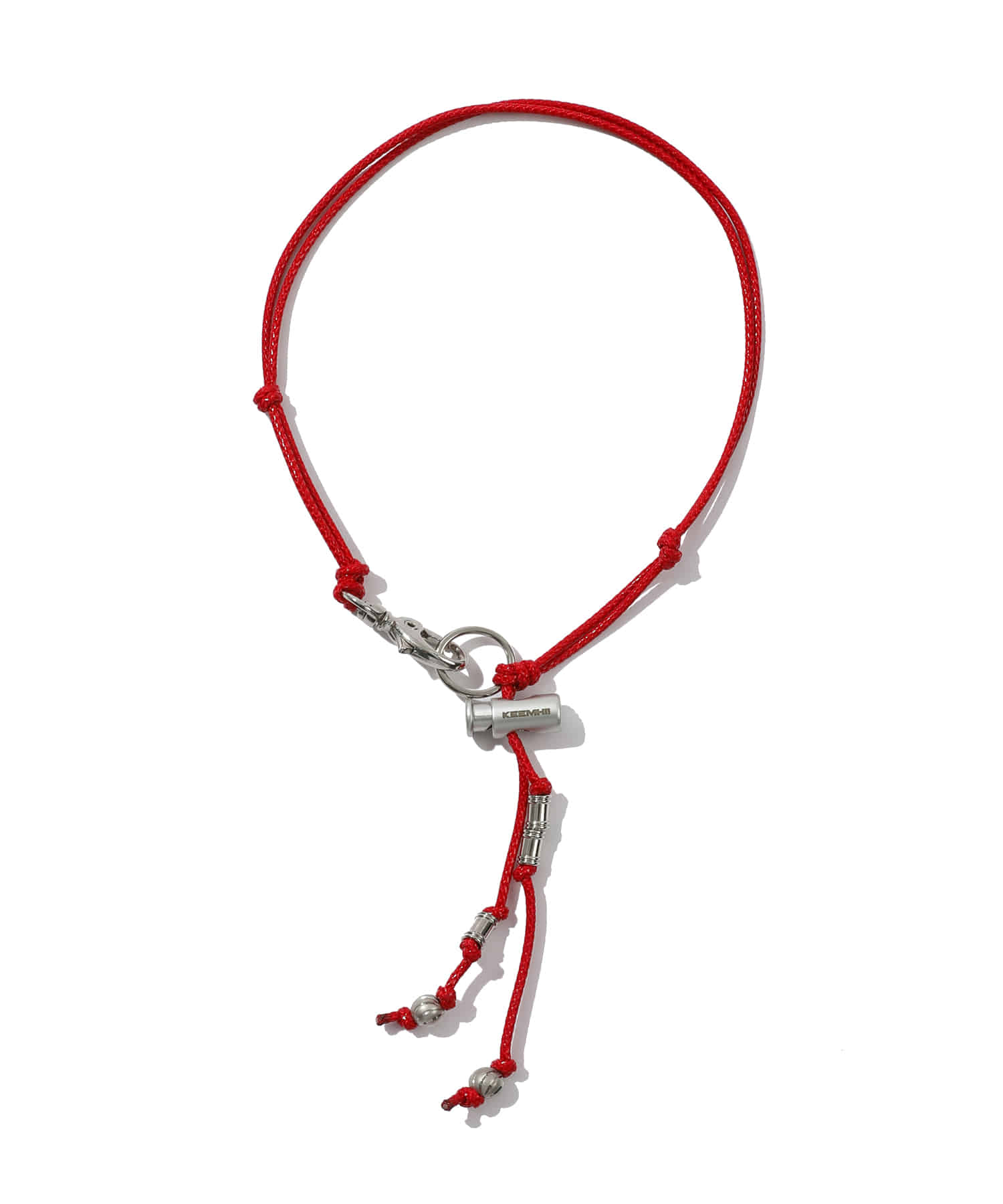 DREAD RING LOGO NECKLACE -  [RED]